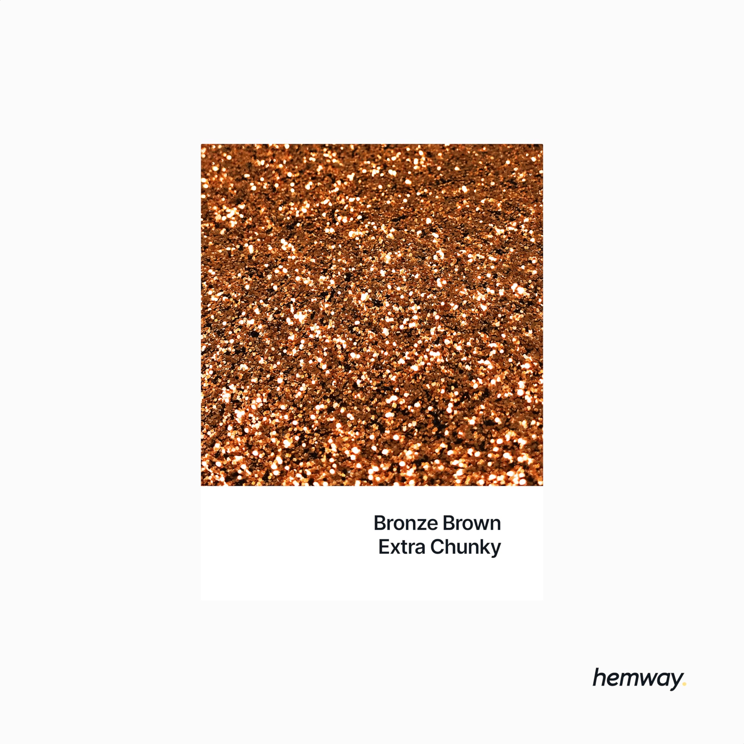 Hemway Glitter Shaker Bronze Brown 130g x2 Pack Extra Chunky, Craft Glitter Shakers for Resin & Epoxy Crafts - Image 2