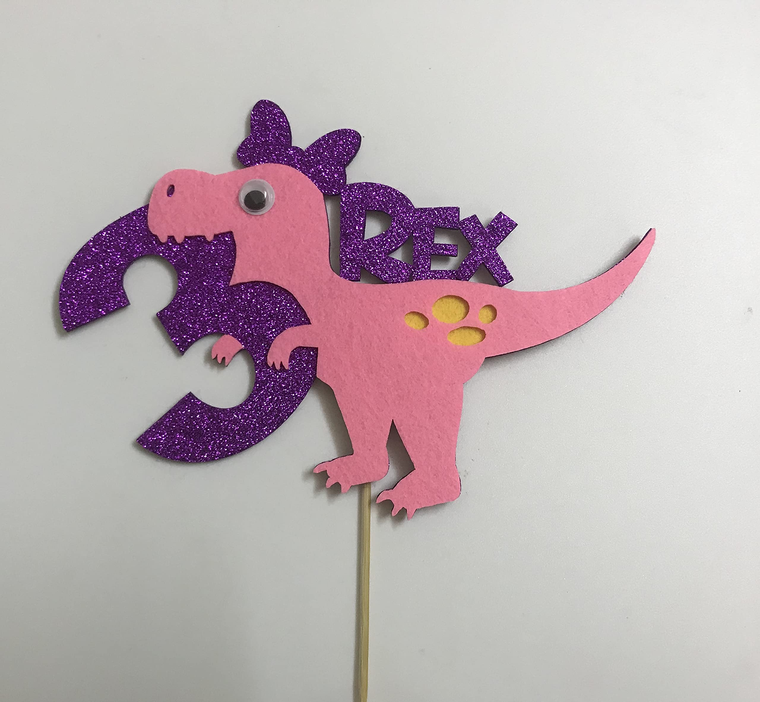 Buy BEOXAGAR Three rex cake topper,Party Dinosaur Cake topper,Baby Girl