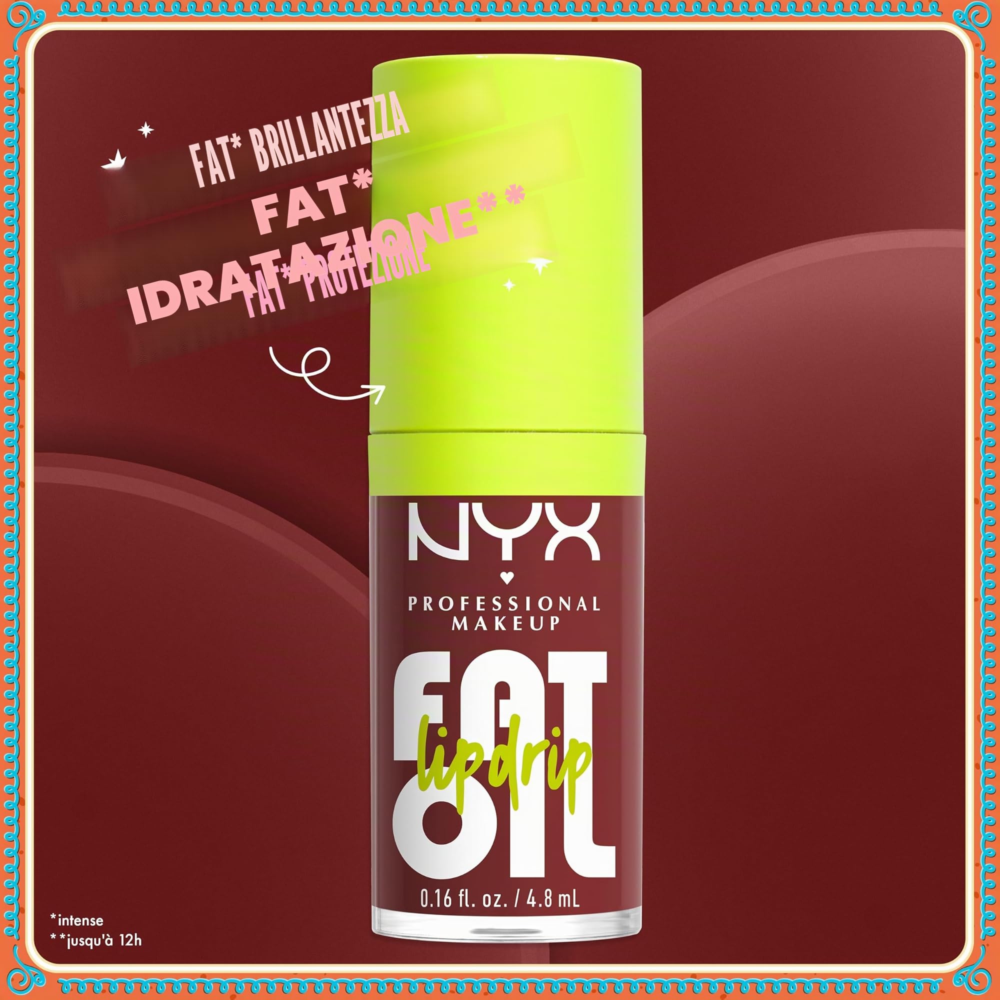 NYX Professional Makeup Holiday Fat Gingerbread House Kit Cofanetto Regalo Natale con 4 Gloss Fat Oil Lip Drip e 3 Balsami Labbra Fat Oil Slick Click - Confezione da 7