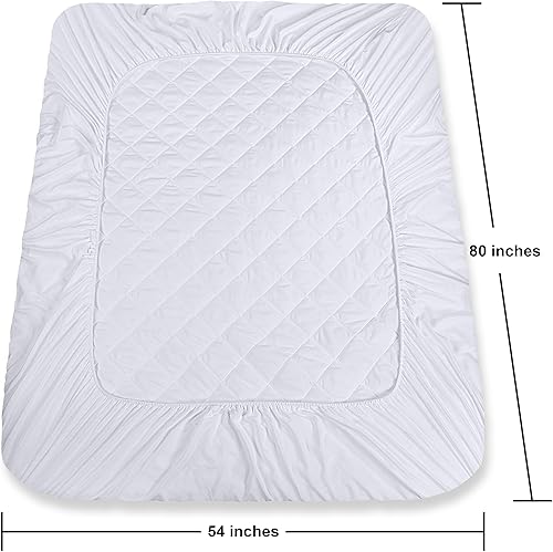 Miniatura 38 de Utopia Bedding Protector de colchón acolchado (individual) – Protector de colchón elástico ajustable – La funda de colchón se estira hasta 16
