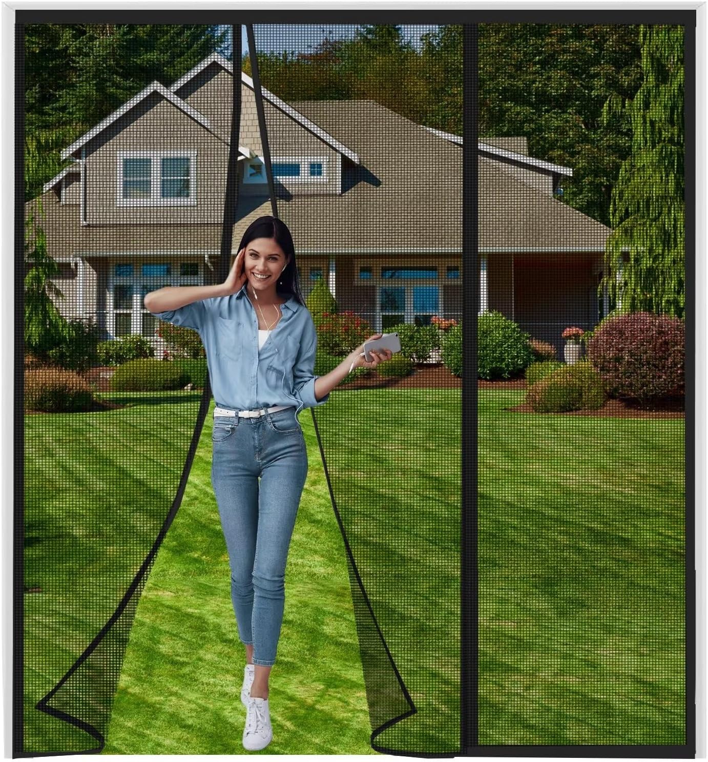 Rideau Moustiquaire Magnétique 125 X 245 Cm Anti-Moustiques