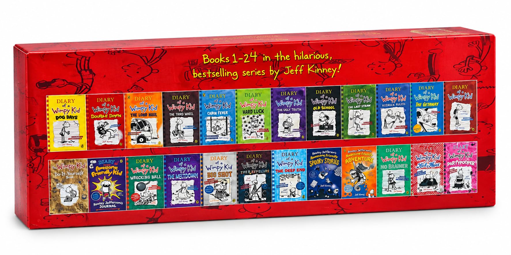 Diary of a Wimpy Kid Complete Boxed Set Books 1–24 by Jeff Kinney | 24 Books Collection | Children's Humor, Adventure & Graphic Novel Series (Jeff Kinney Diary Of A Wimpy Kid)