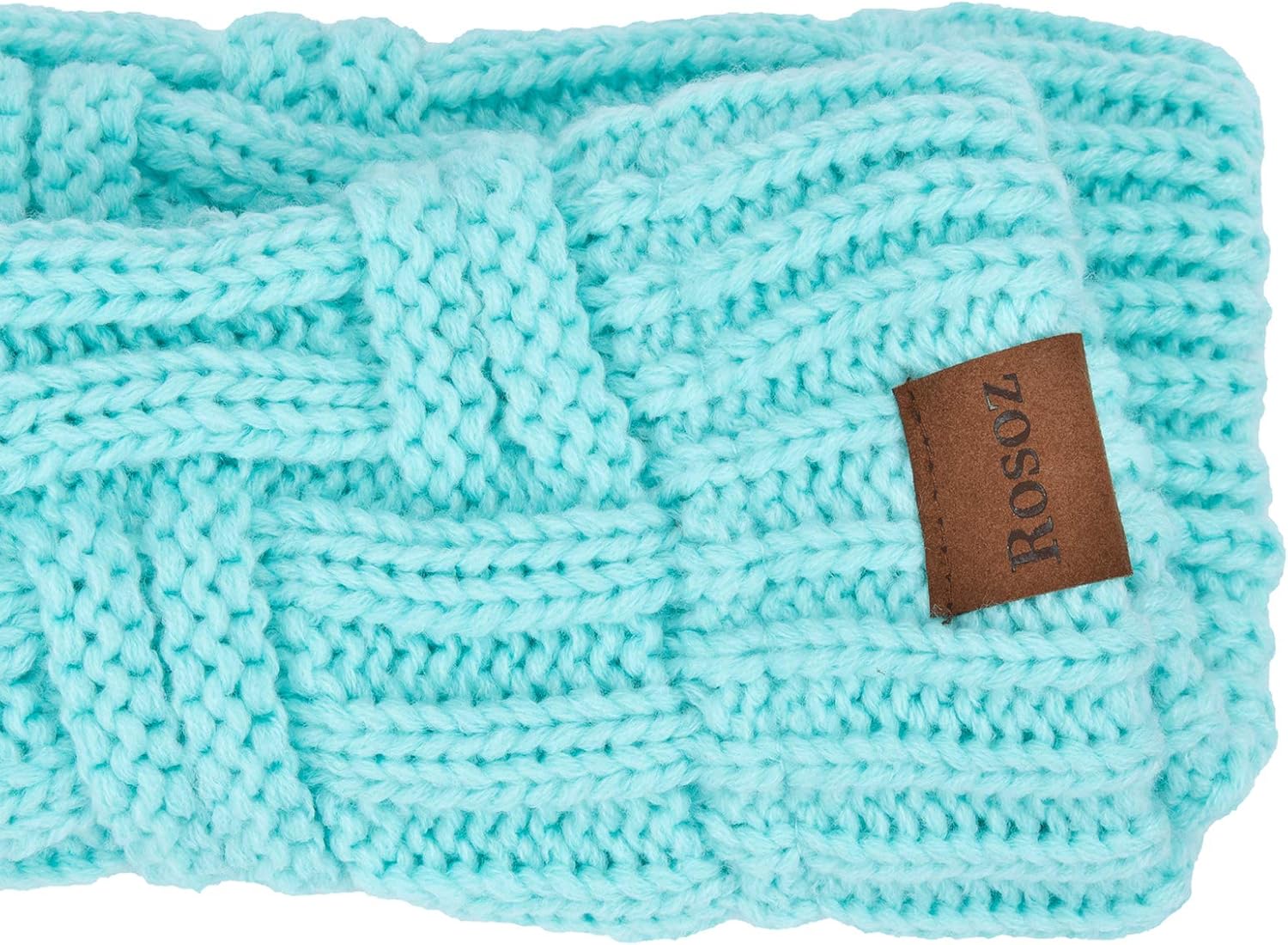 Rosoz Womens Ponytail Beanie Winter Beanie Hat Ponytail Hatfor Women Tail Stretch Cable Knit Cap Messy High Bun Hat - Image 5