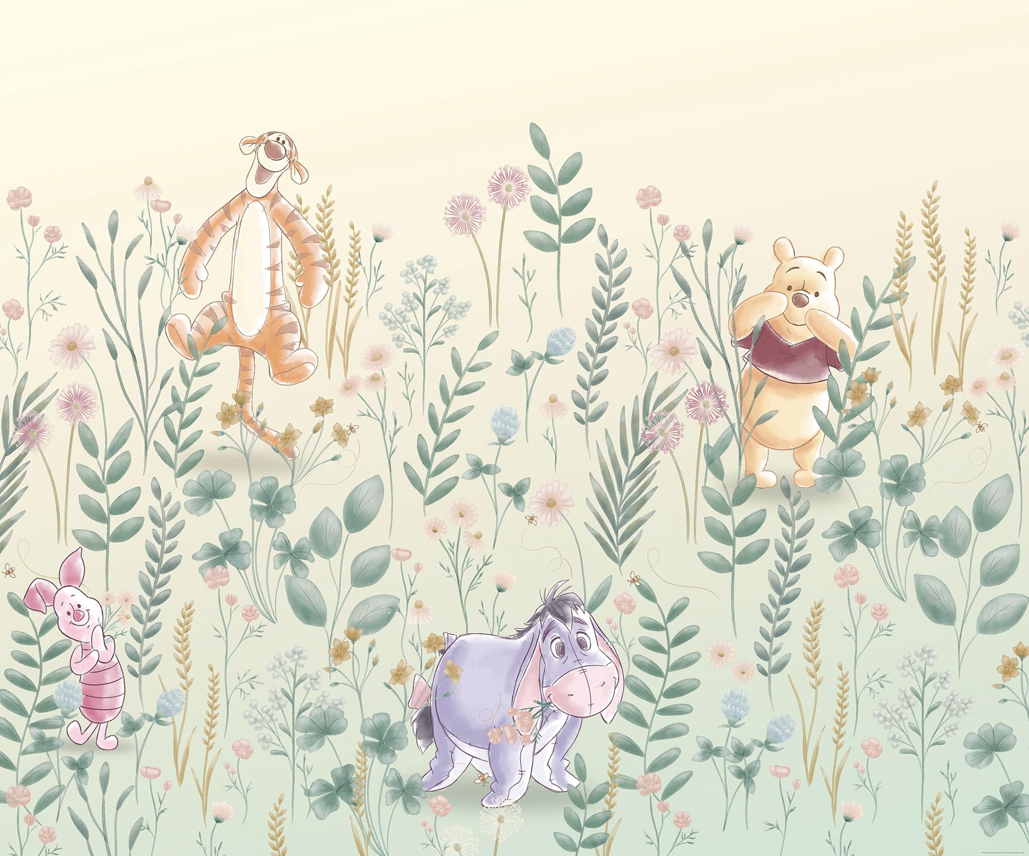 Komar Disney Non-Woven Photo Wallpaper Winnie The Pooh Hide and Seek - Size 300 x 250 cm - Children's Wallpaper - Image 2