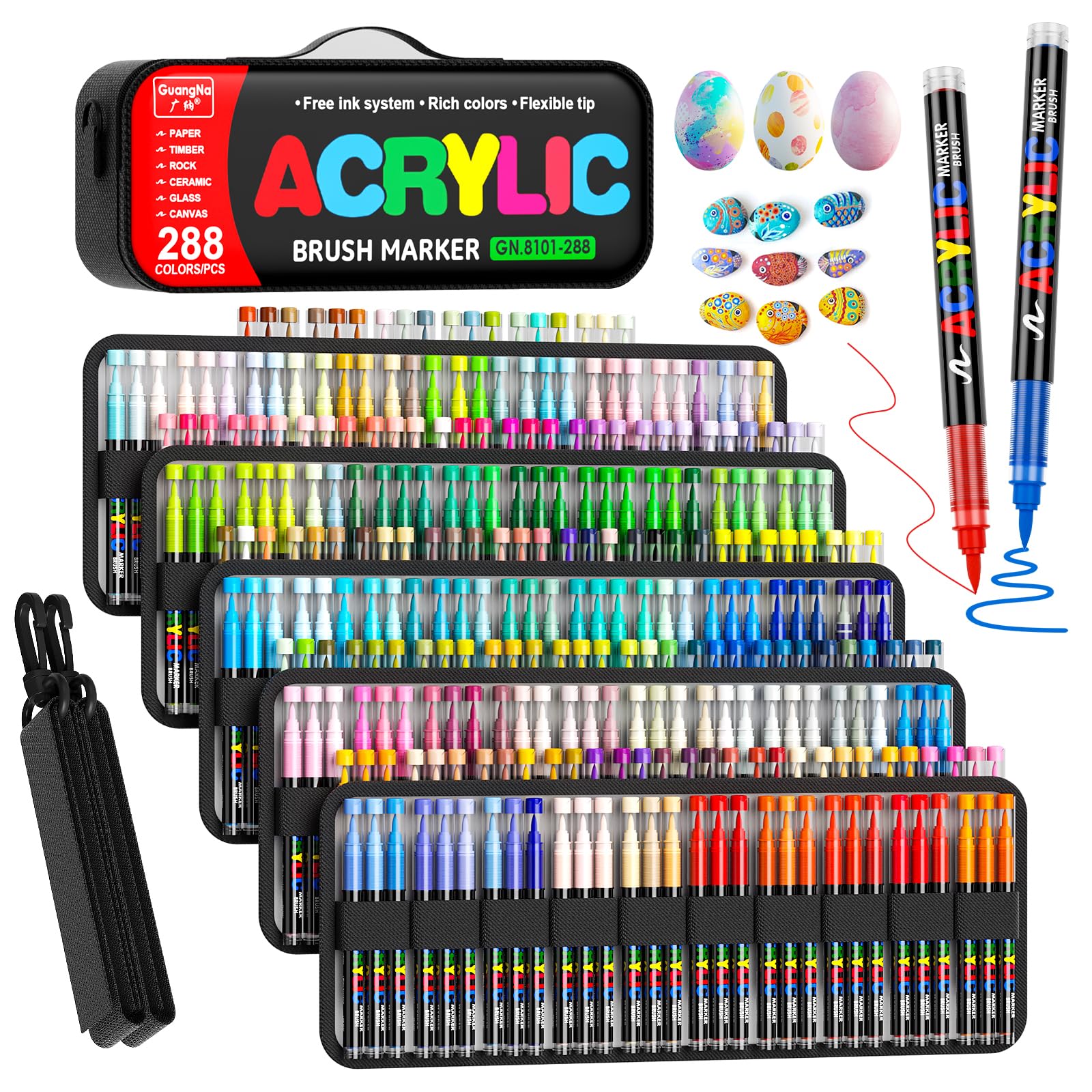 Amazon.com: Sanyetral 288 Colors Acrylic Paint Markers with