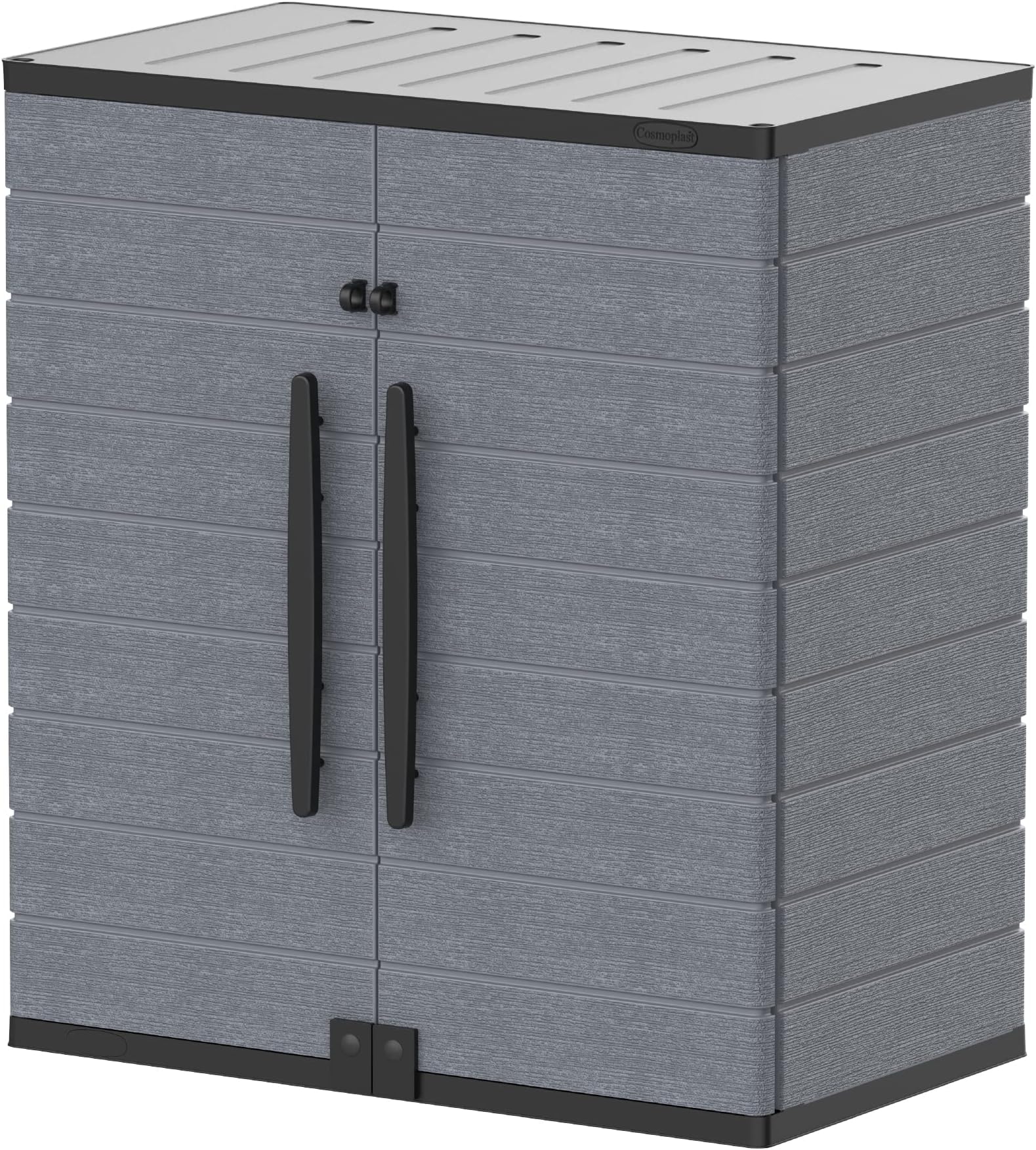 Cedargrain Vertical Storage Short Cabinet, Dark Grey