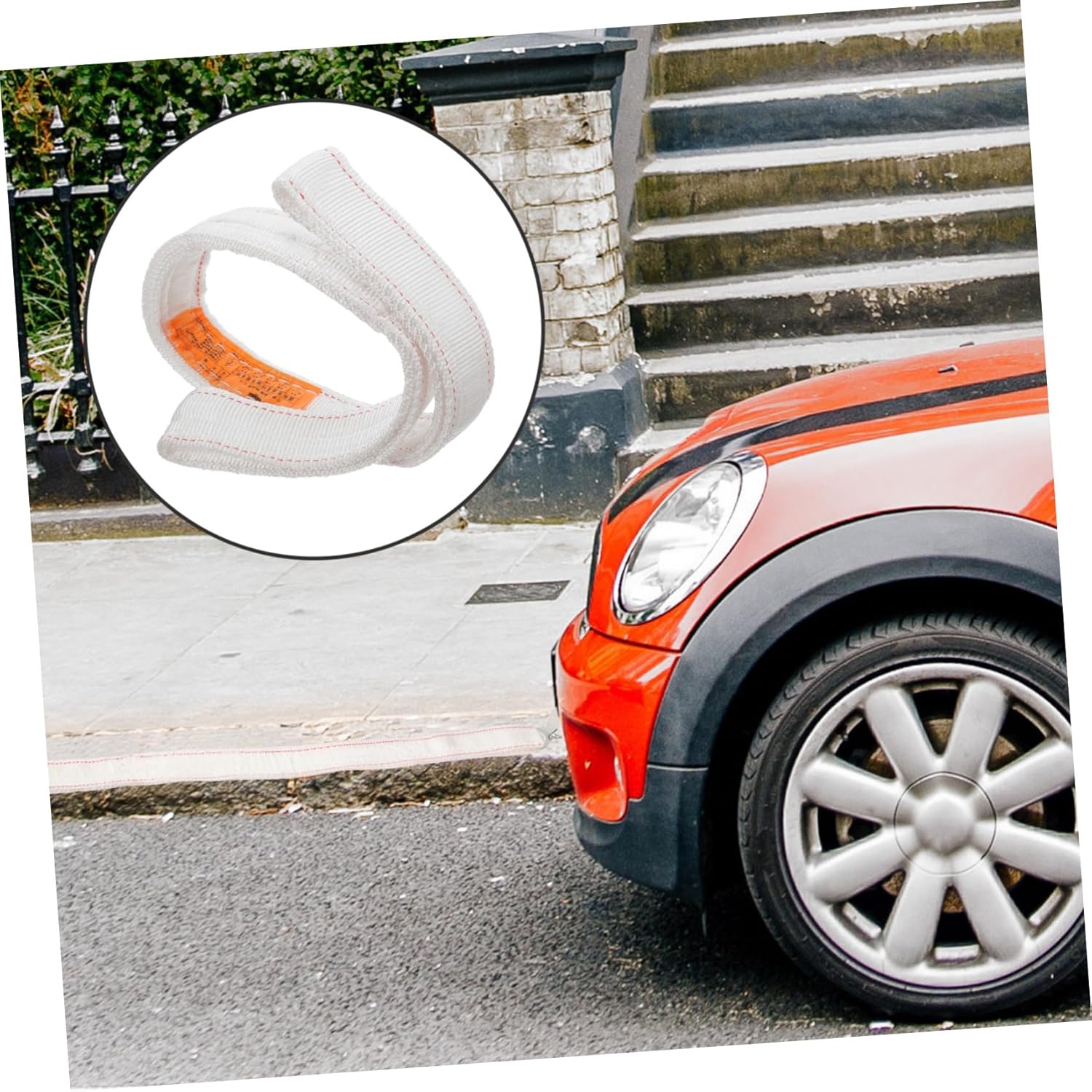 ABOOFAN 5pcs Tow Strap 2 Ton Capacity Winch Belt Lifting Sling Webbing Straps Flat Lifting Belt