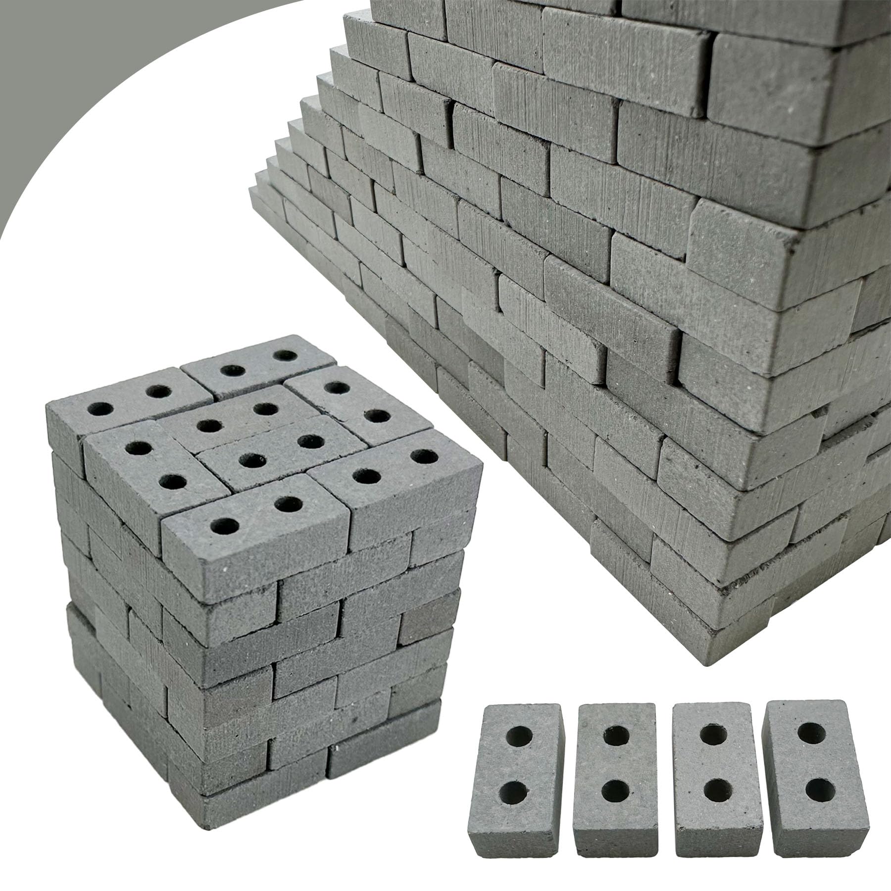 300 Mattoncini In Miniatura 1:16 - Per DIY Case Bambole E Micro Paesaggi (Rosso) - Foto 9