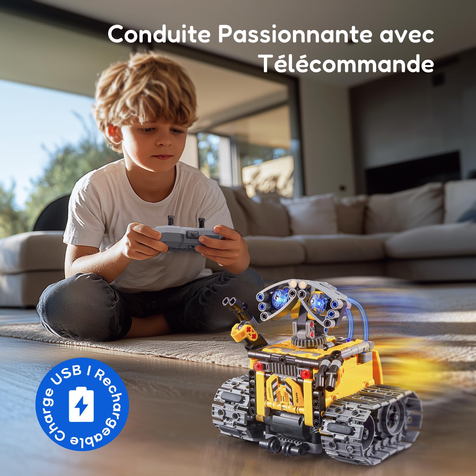 IKUPER Robot Programmable 6 en 1 pour Enfants 6-12 Ans, 631 Pièces, Jeu de Construction avec Application et Télécommande