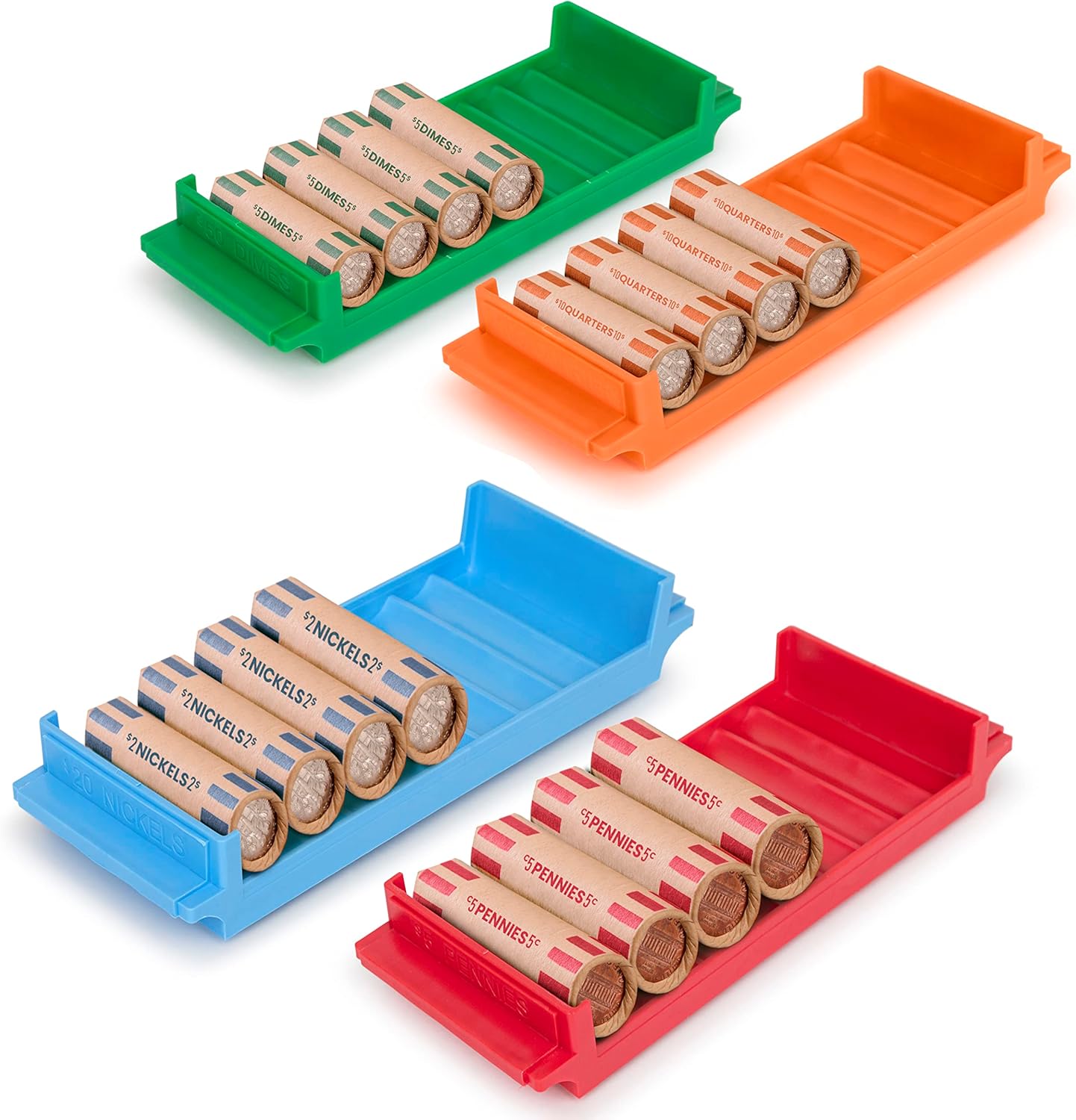 Rolled Coin Storage Organizer, Coin Wrappers Storage Coin