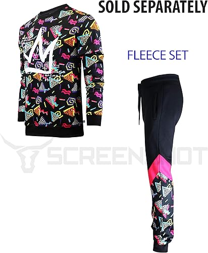 Vista 4 de SCREENSHOT Mens Premium Hip Hop Fashion Pockets Fleece Pants