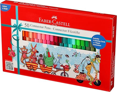 Faber Castell Connector - Bolígrafos multicolor (50 unidades)