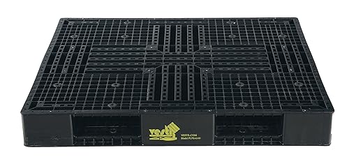 Miniatura 3 de Vestil PLPB-4840 Paleta/patín de polietileno de alta densidad sólido para estanterías 39-1/8 pulgadas x 46-7/8 pulgadas x 6 pulgadas. 8,800 libras.