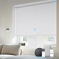 Vista 11 de Persianas motorizadas de filtrado de luz compatibles con Alexa Google, persianas inteligentes automáticas, control remoto, 70% opacas, color blanco