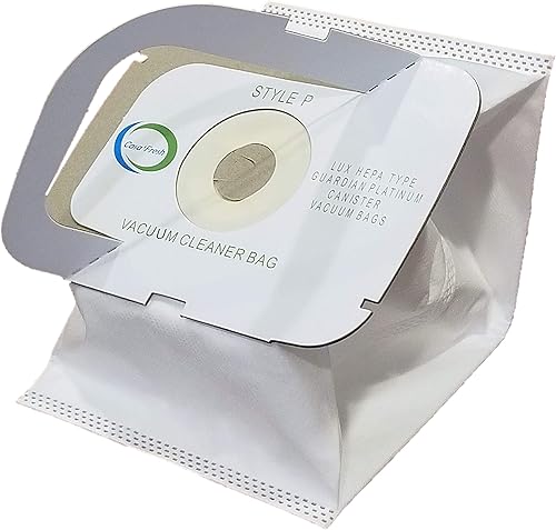 Miniatura 3 de 6 bolsas de vacío HEPA estilo P de repuesto. Compatible con aspiradora Aerus Lux Guardian Platinum Canister.