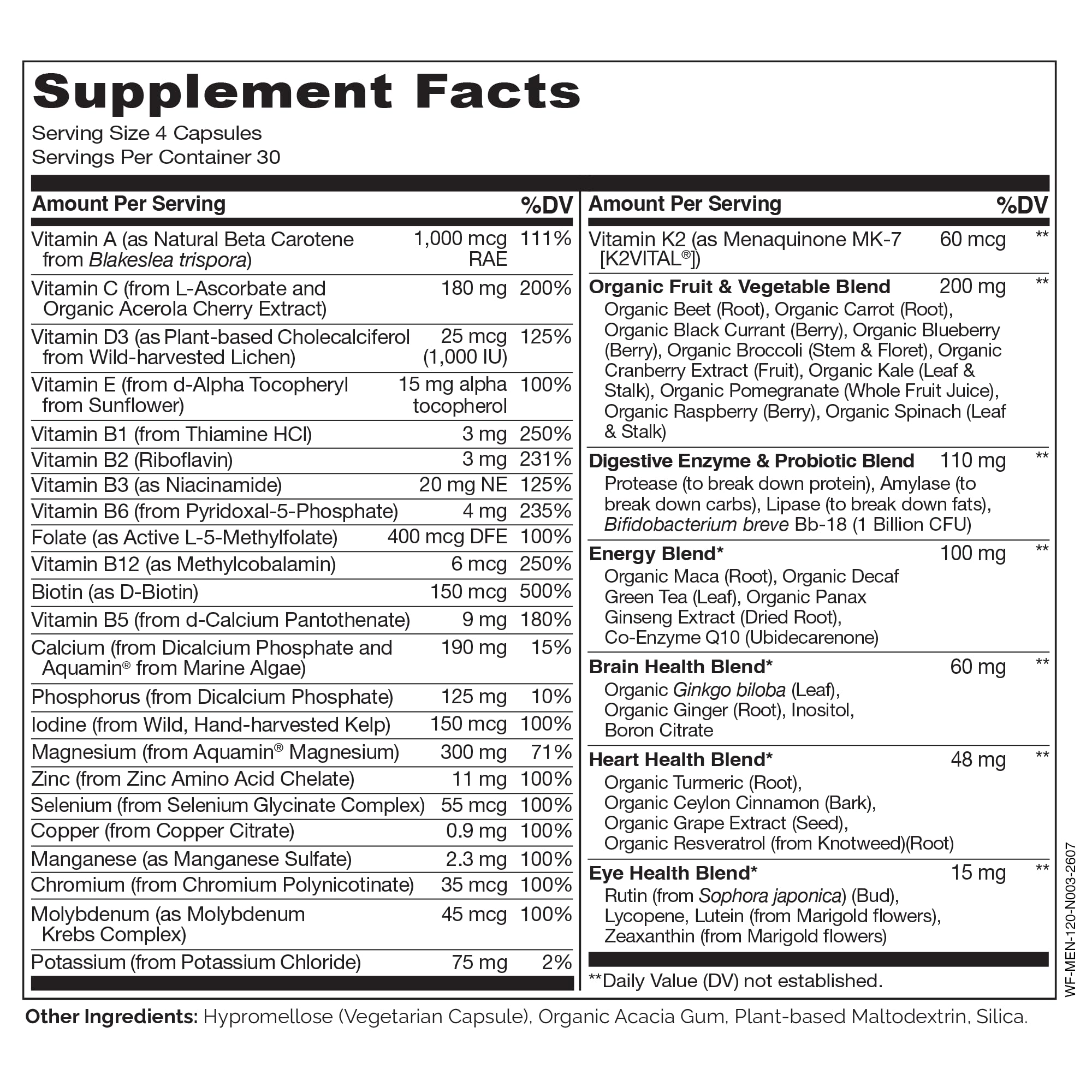NATURELO Men's Multivitamins - Whole Food Multivitamin for Men, 120 Caps — Amazon image 4