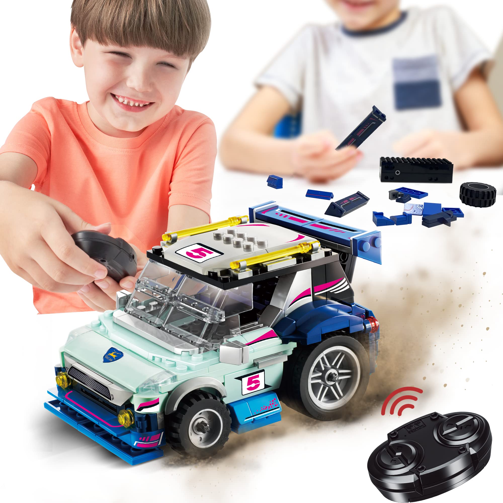 Building Toys - Stem Toys Compatible with Leading Brands for Kids Age 8+ - 281 Pcs Building Kits Remote Control Car - RC Cars Birthday Gifts for Kids - Wise Block Off-Road Racer New Version