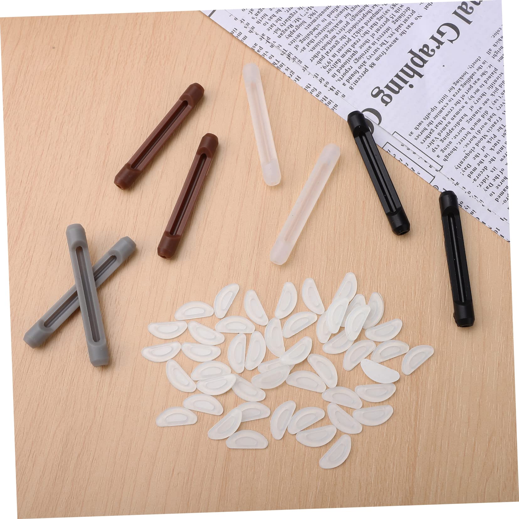 Uonlytech 120paires Coussinets De Nez pour Lunettes Silicone d Adhésives Fixations De Lunettes Transparents Et Colorés Confort Optimal Et Anti-dérapant pour Maintien Parfait