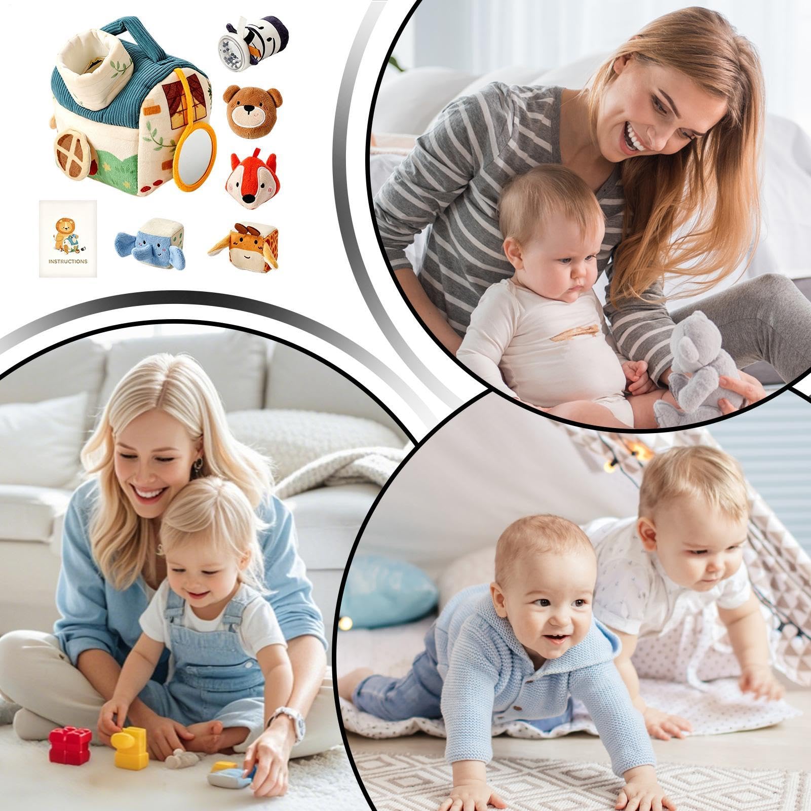 Pluszowe Zwierzęta Z Farmy Miękka Sensoryczna Pluszowa Lalka Farma Domek | Samolociki Zabawki Dla Dzieci Żłobki, Łóżka, Stoły, , Półki, Domy, Szkoły, Biura, Kawiarnie,