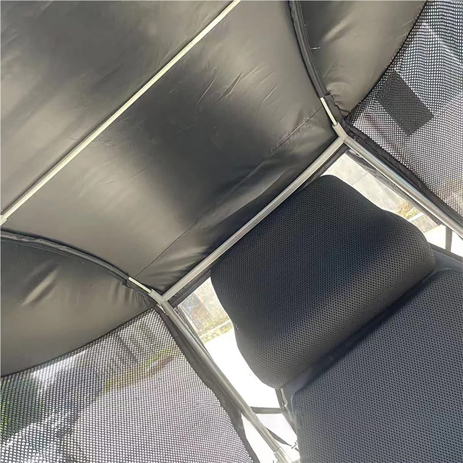 Elektryczny baldachim na parasol na wózek inwalidzki, regulowana osłona przeciwsłoneczna i osłona przeciwdeszczowa, oddychająca gaza boczna, ochrona przed promieniowaniem UV, uniwersalny stojak na