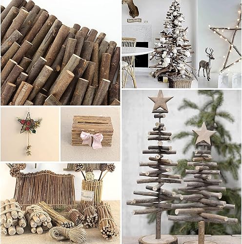 Miniatura 9 de William Craft 120 palitos de madera de 3.9 in de diámetro, para manualidades, accesorios de fotos, manualidades de madera, palos de madera, palos de