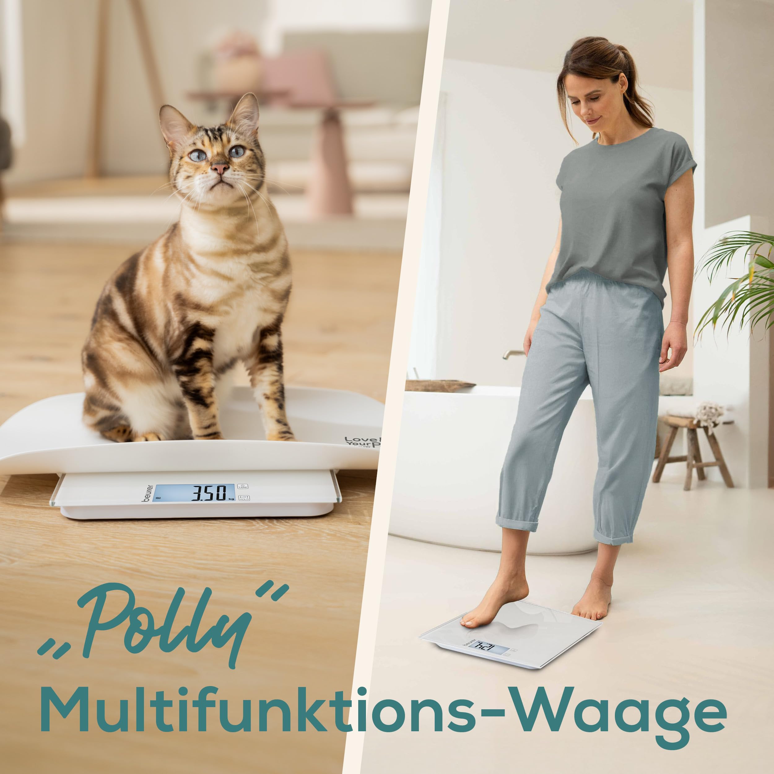 Beurer Love Your Pet Tierwaage "Polly" für Haustiere und Menschen
