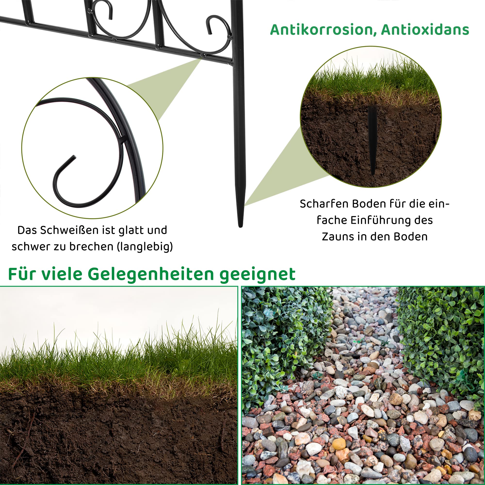 OUUTMEE Rankgitter Metall, 1er Set, Rankhilfe fr Kletterpflanzen, 180 x 50  cm, Spalier Garten,Hofzaun, dekorative Bordre, rostfrei : Amazon.de: Garten