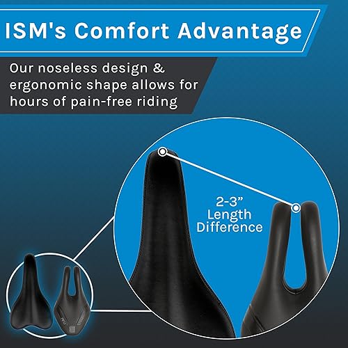 Miniatura 3 de ISM PS Series No Nose Bike Saddle - Noseless Bike Seat Designed for Triathletes, Time Trial Riders, and Road Racers - Patented Split Nose Bicycle
