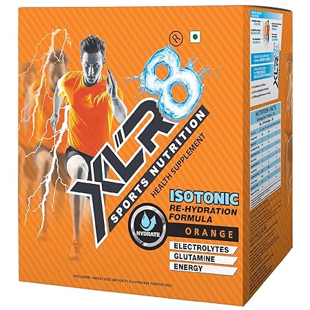 XLR8 Isotonic Re-Hydration Instant Formula Extended Workout Electrolyte Energy Drink - 1 Kg (Orange Flavour)