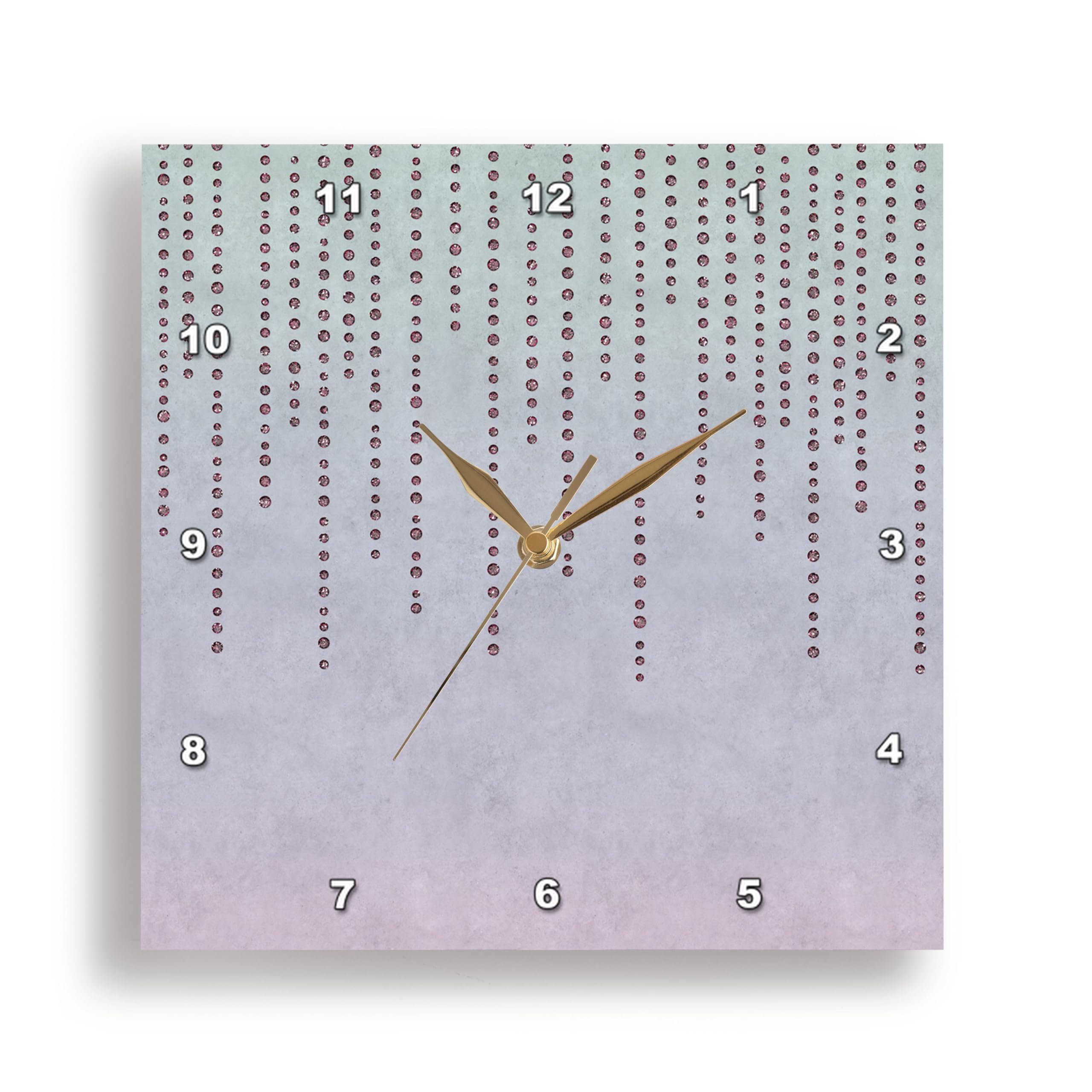 Horloge rose strass 3dRose 13x33cm silencieuse pour en finir avec les murs vides