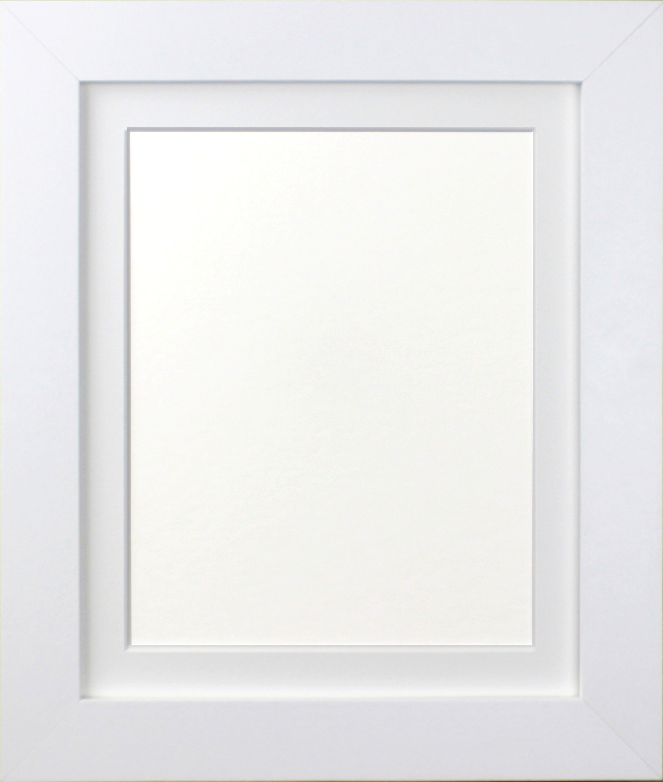 FRAMES BY POST 39mm White Picture Photo Frame with White Mount 40 x 40cm For Pic Size 30 x 30cm โ image 1