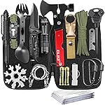 EILIKS Survival Gear, Survival Kit and Equipment 19 in 1, Gifts for Men Dad Husband Women Him Valentines Day, Christmas Stocking Stuffers, Camping Accessories