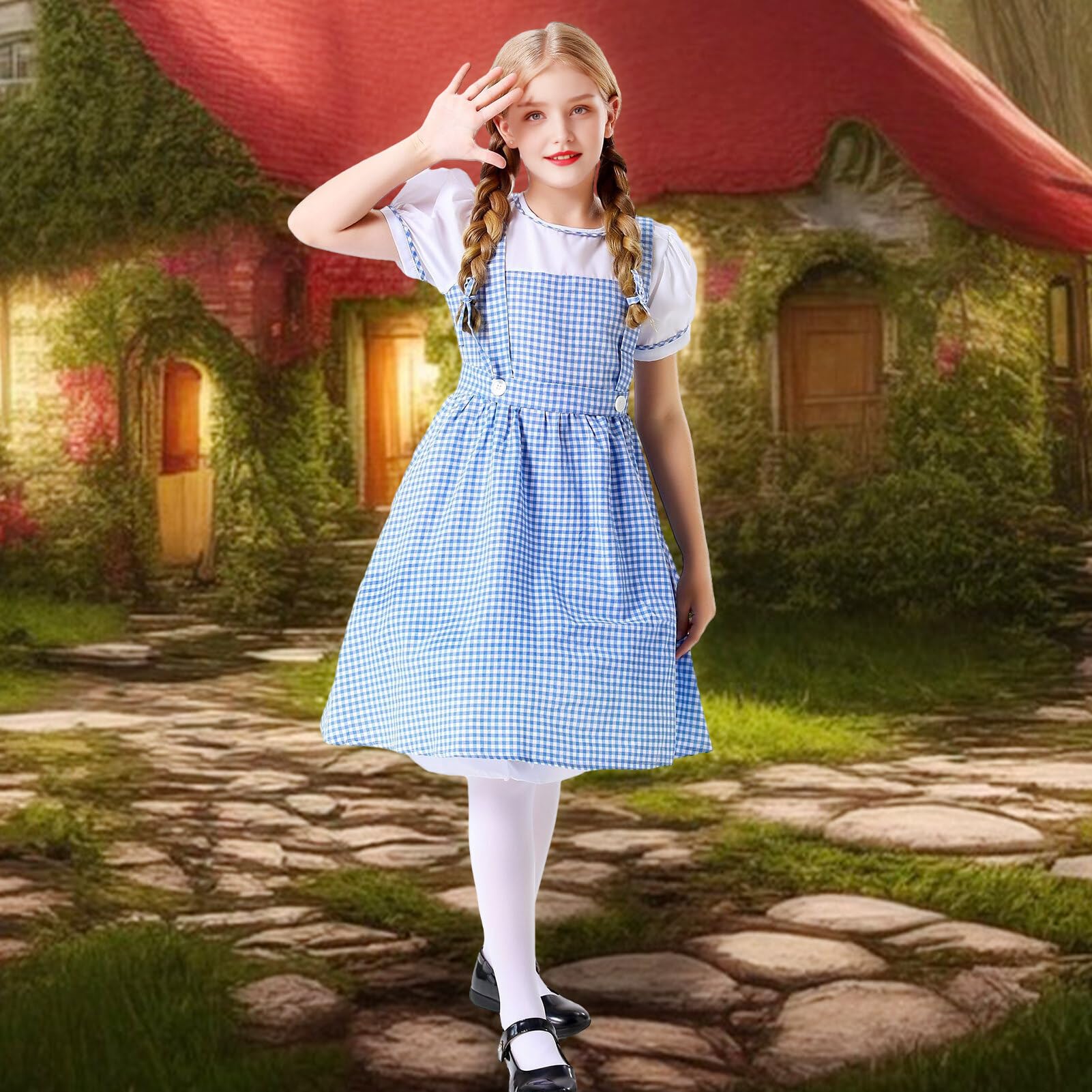 Amycute Wizard of Oz Dorothy Costume Kids, Girls Dorothy Costume School ...