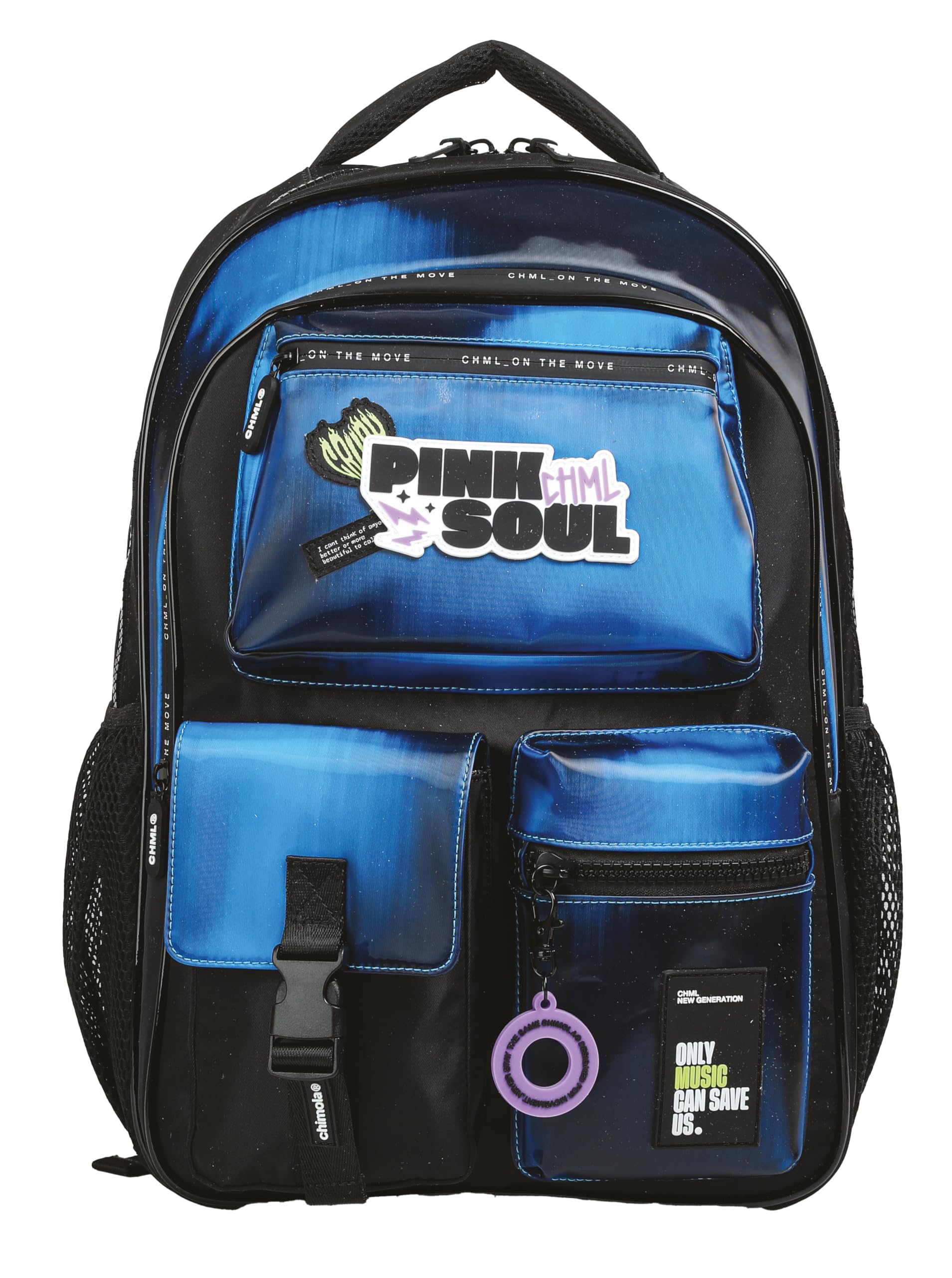 CHIMOLA Unisex Çocuk Sırt Çantası, Siyah, M
