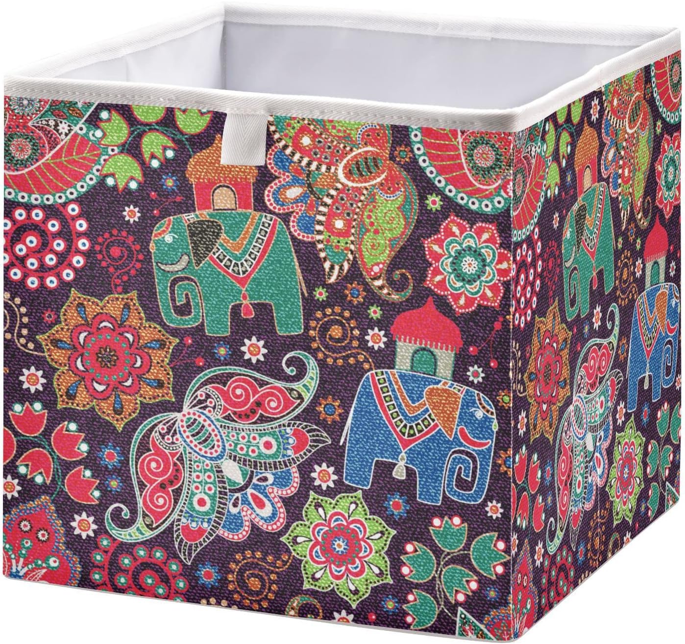 Kigai Paisley Elephant Cube Storage Bins 11x11x11 in
