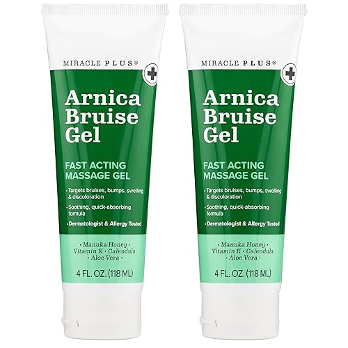 Miracle Plus Gel de alivio de moretones de árnica para moretones hinchazón y decoloración en la piel cuidado natural de la piel moretones de árnica