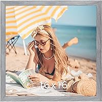 Vista 67 de Marco de Madera Marrón de 16 x 20 Pulgadas, Marco de Madera de 20 x 16 Pulgadas con Grano de Madera Natural Rústico, Marco de Pared Moderno Marrón