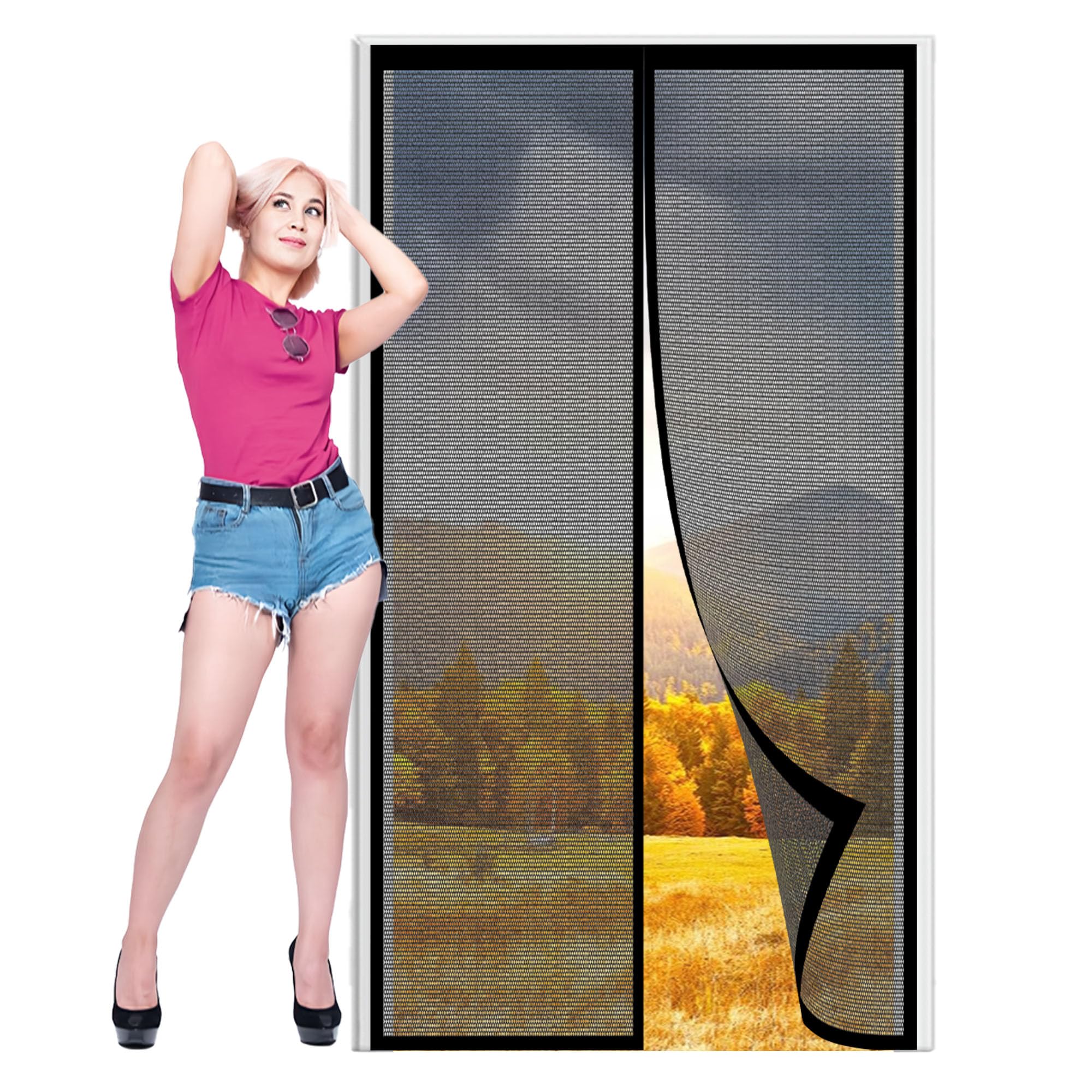 Moustiquaire balcon 119x242 cm pour profiter de l'été sans moustiques