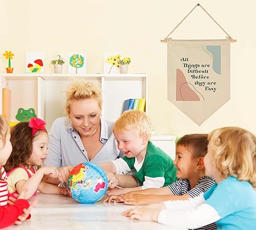 Miniatura 2 de Letrero de mentalidad de crecimiento, decoración de esquina de calma hacia abajo, consejero escolar, oficina, arte de pared, afirmación para niños,