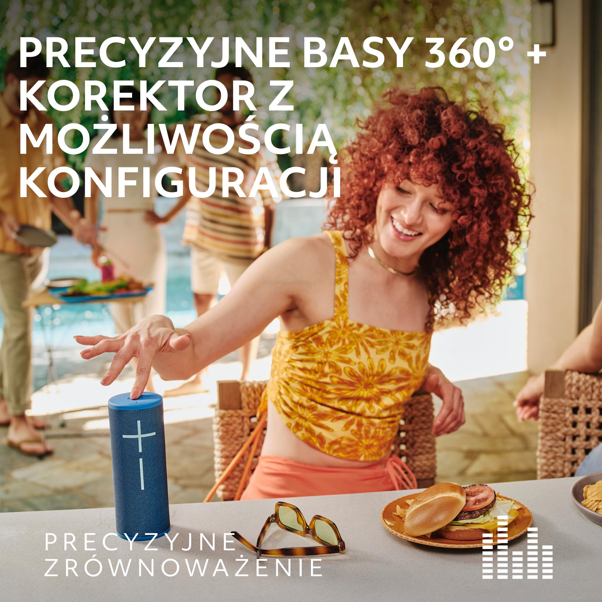 Ultimate Ears BOOM 4, przenośny wodoodporny głośnik Bluetooth o 360-stopniowym zasięgu, ten unoszący się na wodzie głośnik działa przez 15 godzin na baterii i ma zasięg do 45m - Niebieski