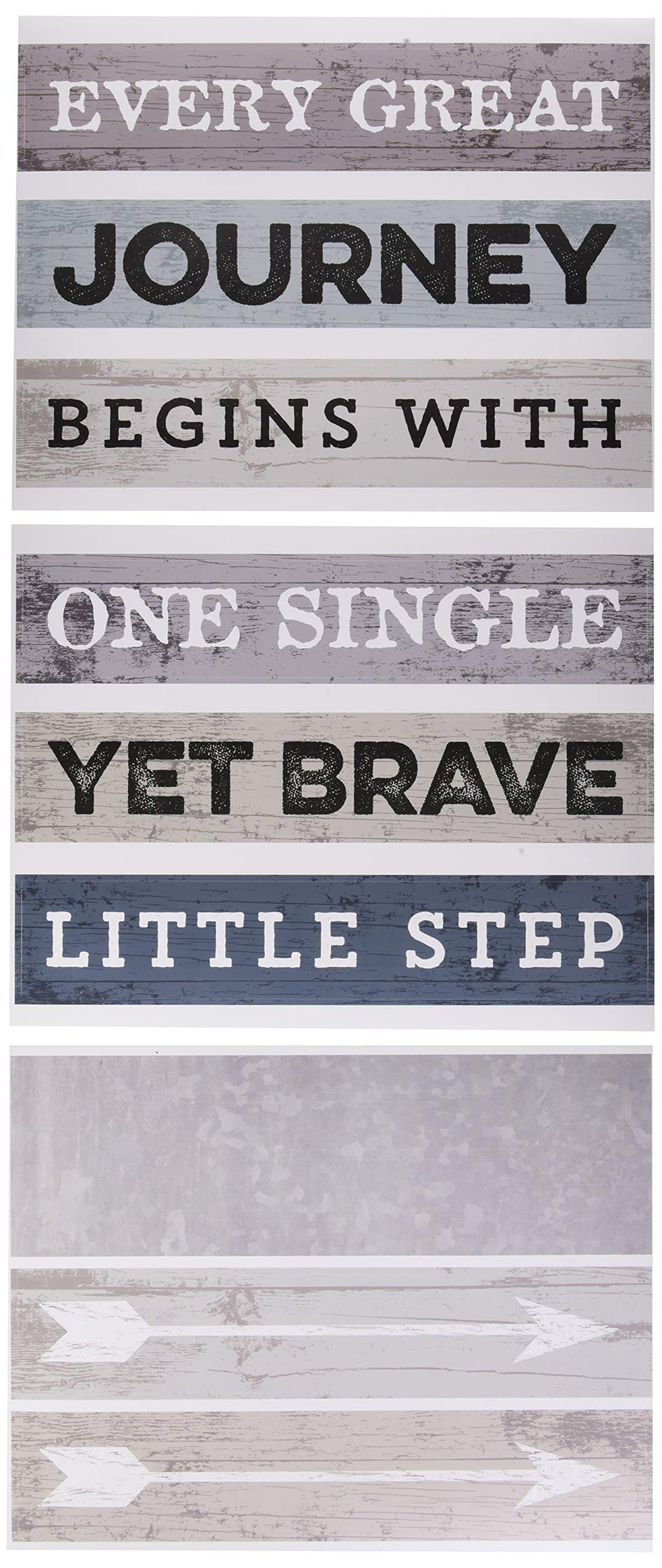 Wall Decor - Inspirational Quote. Peel and Stick Wall Decals - Easy To Remove Vinyl Quote - Every Great Journey Begins With One Single Yet Brave Little Step. by Paper Riot Co.