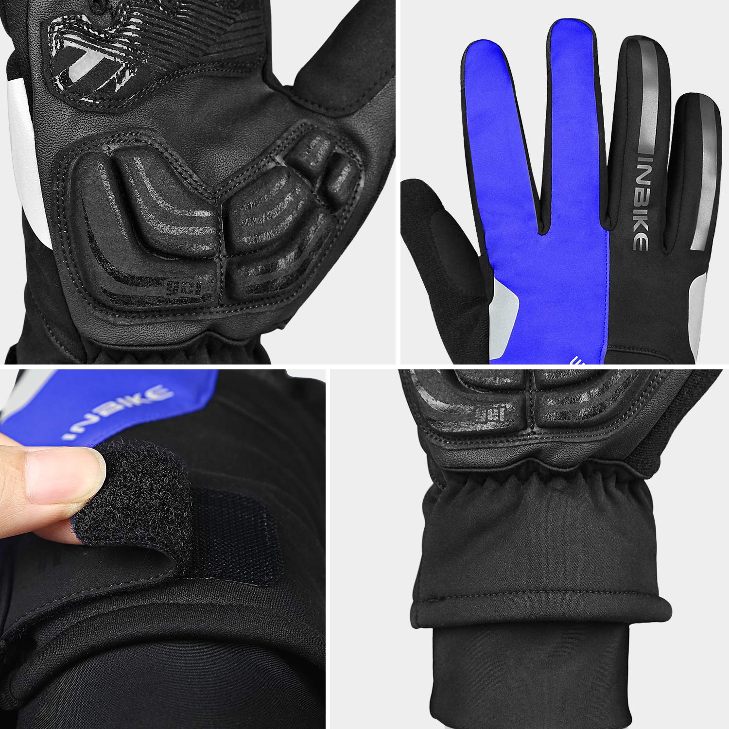 INBIKE Thermo Winter Handschuhe 2 Finger – Winddicht, Warm, Mit Touchscreen-Funktion Für Zeigefinger