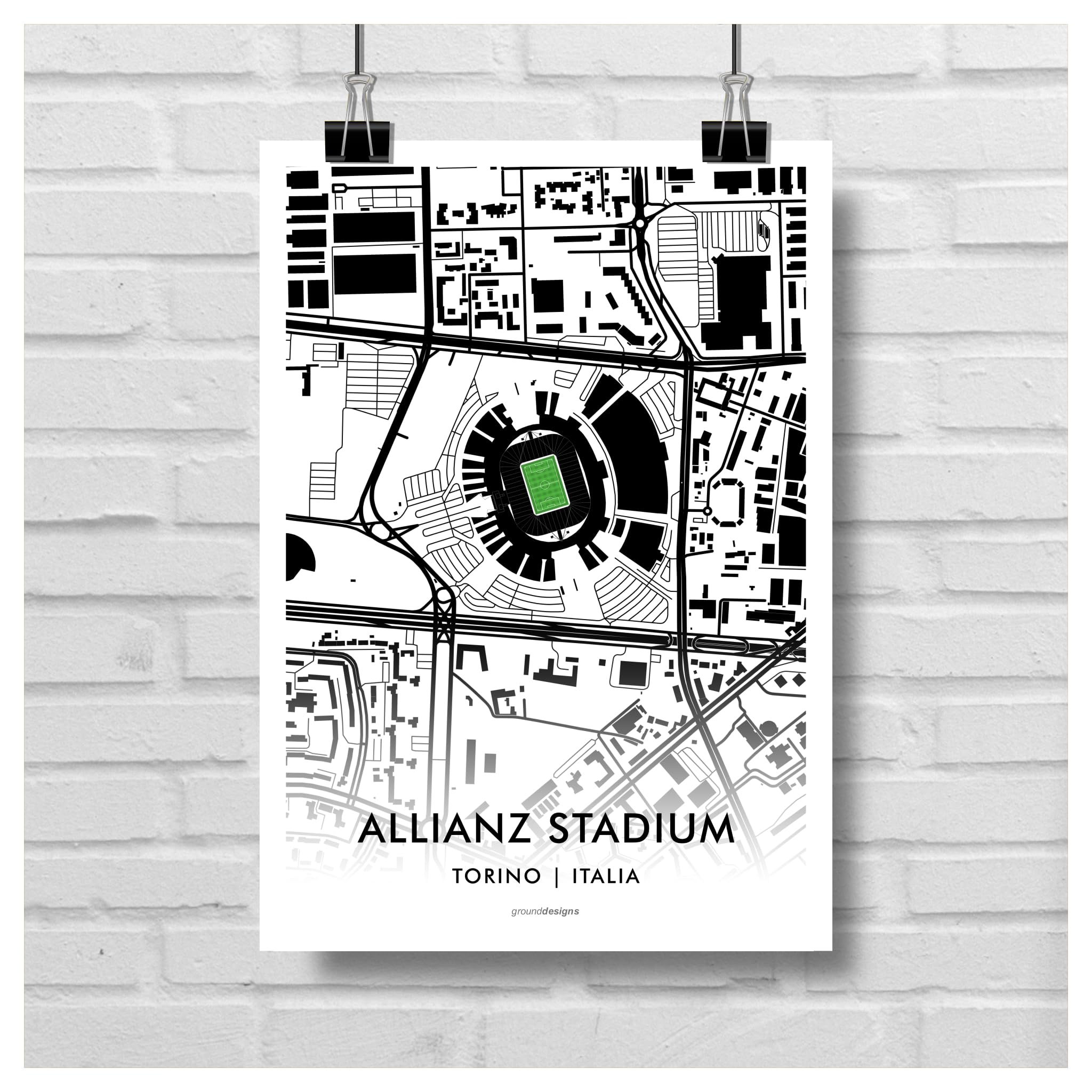 JUVENTUS FC Mappa artistica formato A3