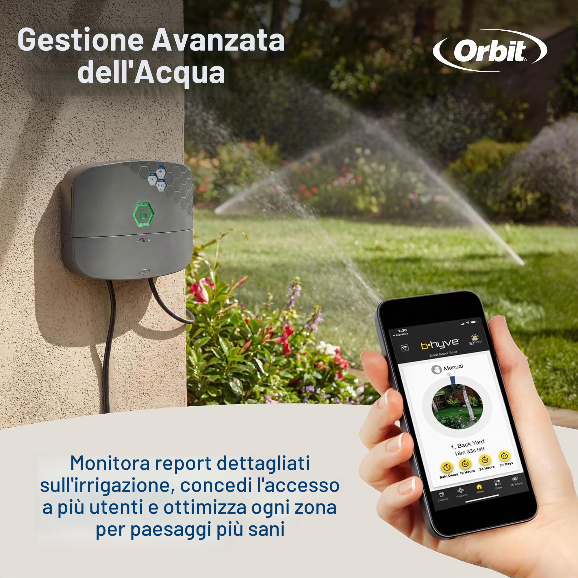 Orbit 57995 B-hyve XR 16-Zone Smart Sprinkler Controller, Black