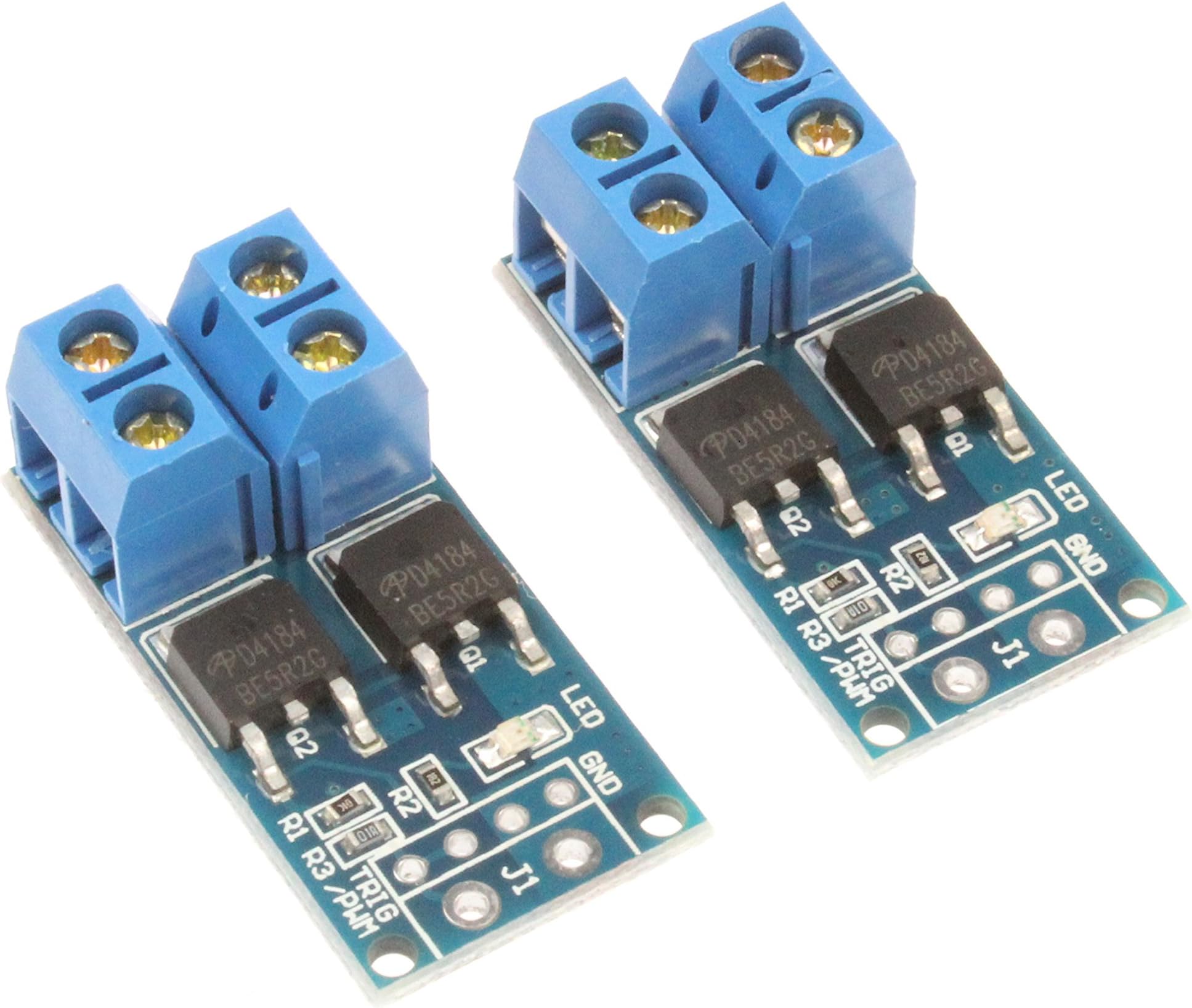 NOYITO 400W 15A Dual MOS Transistor Driving Module DC 5-36V FET Trigger Switch Board 0-20KHz PWM Electronic Switch Control DC Motor Speed Controller (Pack of 2)