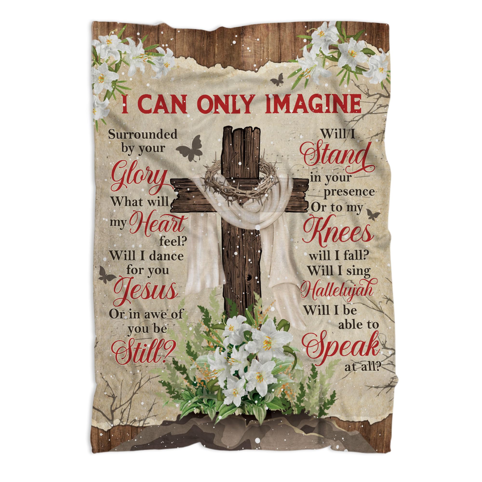 Muxuten Christliche Decke 152x127 Cm – Religiöses Geschenk Für Männer Mit Inspiriertem Design, Aus Weichem Polyester
