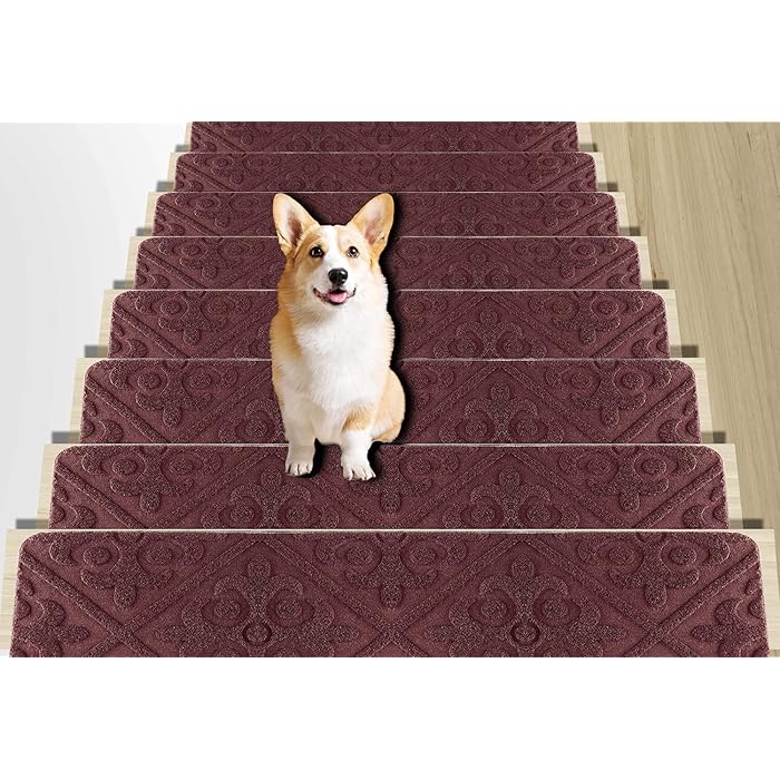 Buy BAYZZ NonSlip Carpet Stair Treads, 8”x30”, Set of 15, Slip
