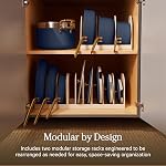 Our Place 17-Piece Ensemble complet de produits de cuisine essentiels - Poêles à frire en céramique, casseroles, poêles à sauce, pot de stockage, panier de fraises & Rangement modulaire de ThermakindTM antiadhésif, four sans danger jusqu'à 230°C
