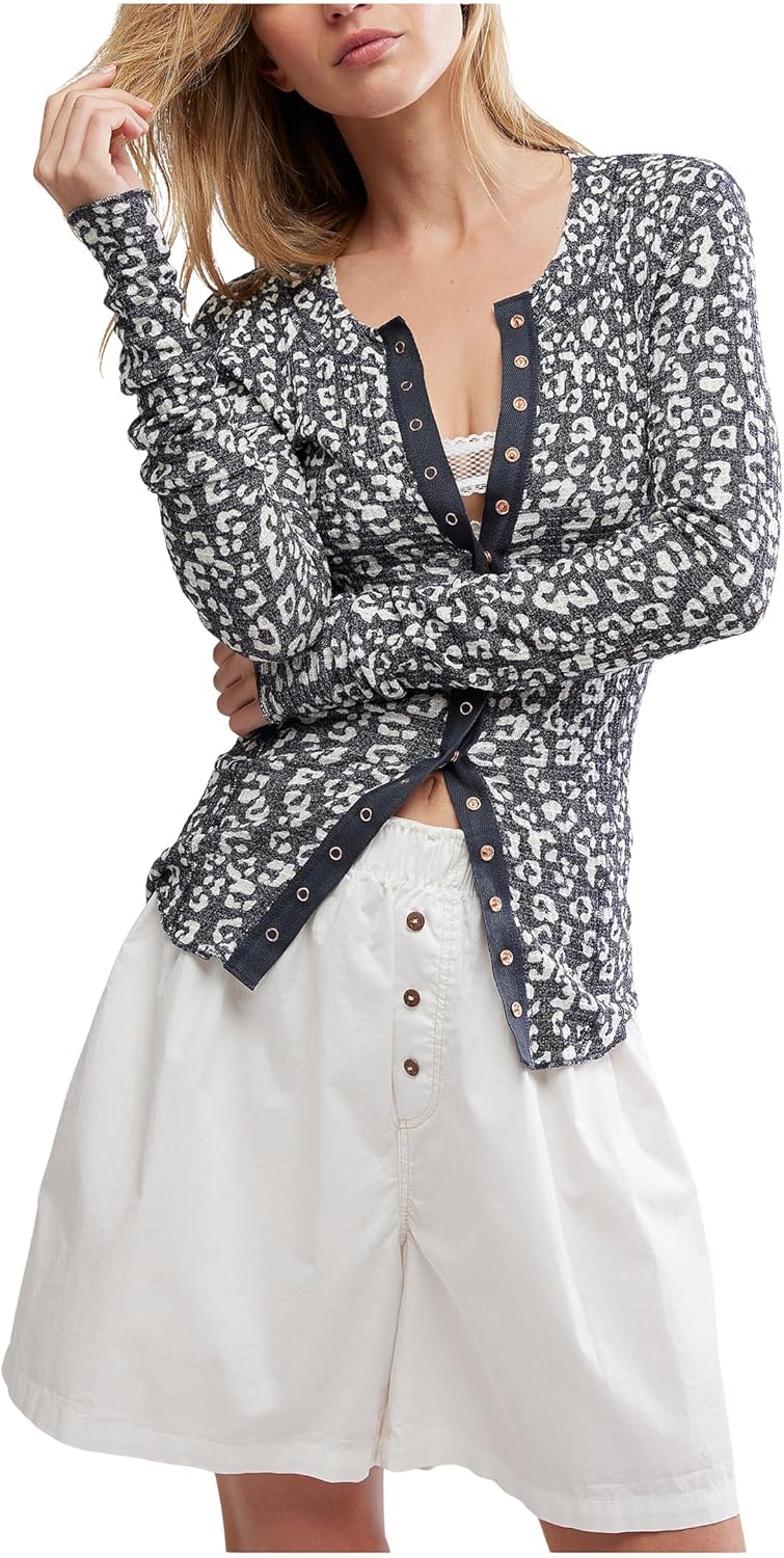 Free People Women's Going Places Printed Cardigan