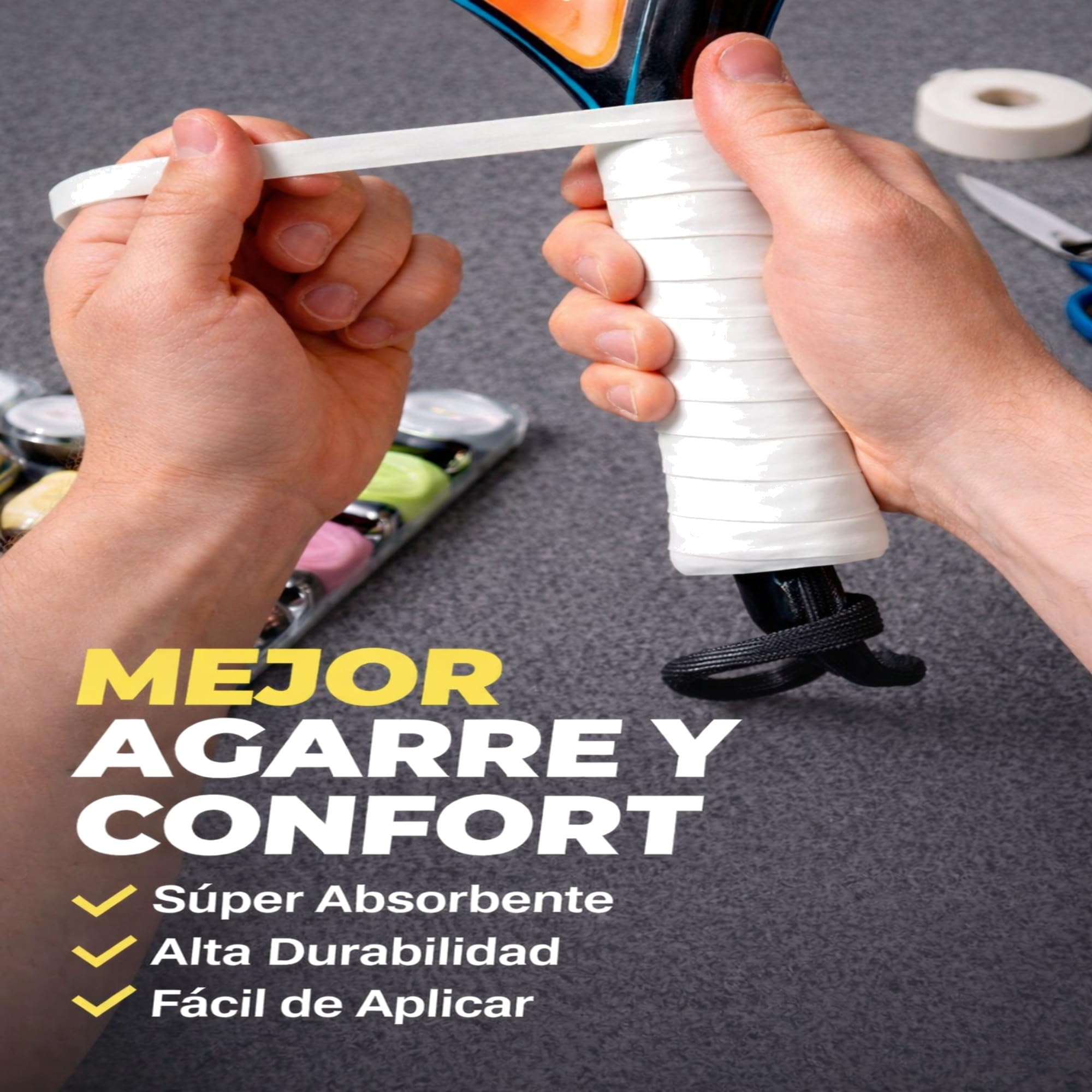 Genérico Overgrips Padel - Cinta Mango Padel - Grips - Protectores Pala Padel - Pack: Grips Padel + Protectores Padel - Empuñadora De Pala Padel - Grip Padel Head